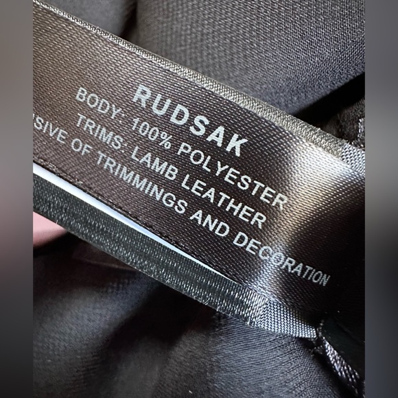 NWT Rudsak Leather Tank Top Black Size XS Flowy Asymmetrical - Picture 15 of 16